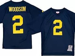 Michigan Woodson Mitchell & Ness Player Jersey