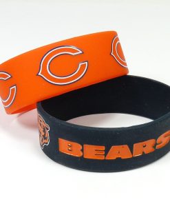 Chicago Bears Two Pack Wide Bracelets