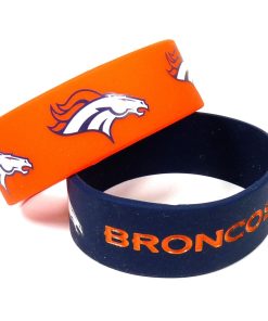 Denver Broncos Two Pack Wide Bracelets