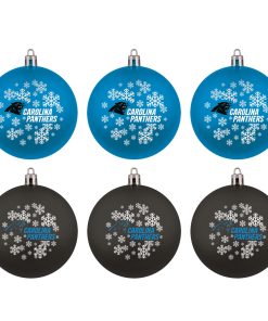 Carolina Panthers 6 Pack Home & Away Shatter Proof Ornaments