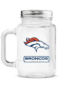 Denver Broncos 20oz. Glass Mason Jar