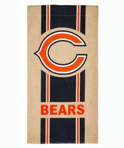 Chicago Bears Burlap House Flag