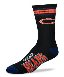 Chicago Bears 4 Stripe Deuce Sock Alternate - Large