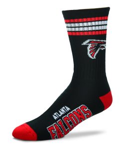 Atlanta Falcons 4 Stripe Deuce Socks - Large