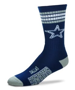 Dallas Cowboys 4 Stripe Deuce Socks - Large
