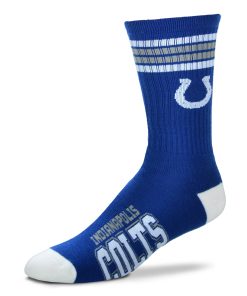 Indianapolis Colts 4 Stripe Deuce Socks - Large