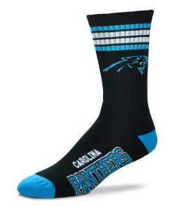 Carolina Panthers 4 Stripe Deuce Socks - Medium