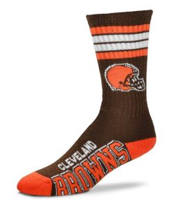 Cleveland Browns 4 Stripe Deuce Socks - Medium