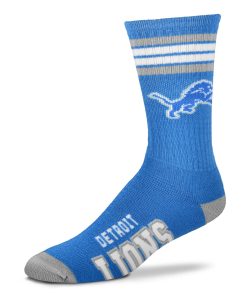 Detroit Lions 4 Stripe Deuce Socks - Medium