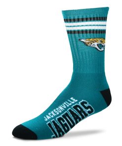 Jacksonville Jaguars 4 Stripe Deuce Socks - Medium