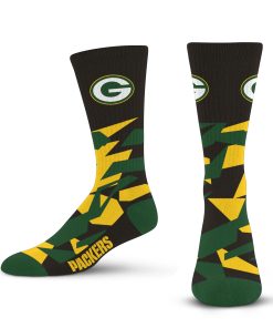 Green Bay Packers Shattered Camo Socks - Large