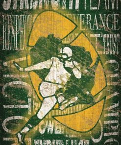 Green Bay Packers 11 x 19 Heritage Word Collage Wooden Sign