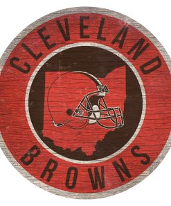 Cleveland Browns 12 Circle with State Sign