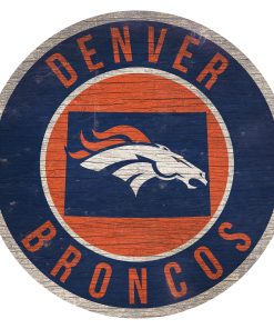 Denver Broncos 12 Circle with State Sign