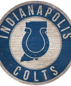 Indianapolis Colts 12 Circle with State Sign