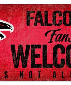 Atlanta Falcons Fans Welcome Wooden Sign