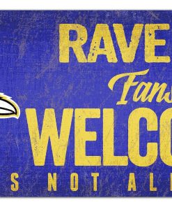 Baltimore Ravens Fans Welcome Wooden Sign