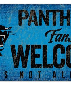 Carolina Panthers Fans Welcome Wooden Sign