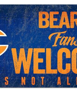 Chicago Bears Fans Welcome Wooden Sign
