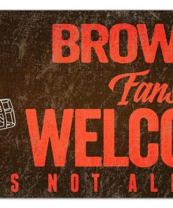 Cleveland Browns Fans Welcome Wooden Sign