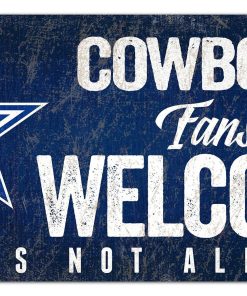 Dallas Cowboys Fans Welcome Wooden Sign
