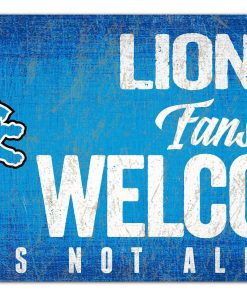 Detroit Lions Fans Welcome Wooden Sign