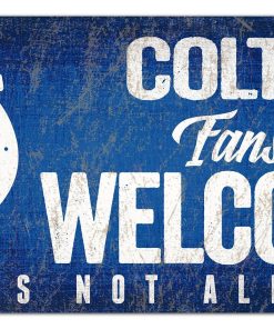Indianapolis Colts Fans Welcome Wooden Sign