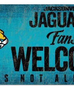 Jacksonville Jaguars Fans Welcome Wooden Sign
