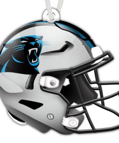 Carolina Panthers Authentic Wooden Helmet Ornament