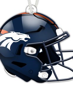 Denver Broncos Authentic Wooden Helmet Ornament
