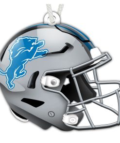 Detroit Lions Authentic Wooden Helmet Ornament