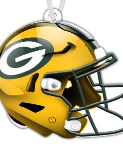 Green Bay Packers Authentic Wooden Helmet Ornament