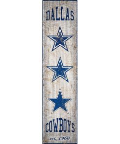 Dallas Cowboys Heritage Vertical Wooden Sign