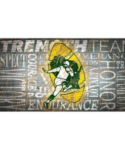 Green Bay Packers Heritage Word Collage Wooden Sign
