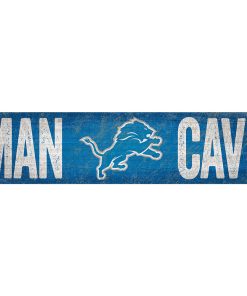 Detroit Lions Man Cave Wooden Sign