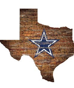 Dallas Cowboys Large State Cutout Wooden Sign