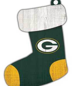 Green Bay Packers Wooden Stocking Ornament