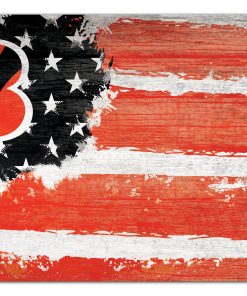 Cincinnati Bengals Team Flag Wooden Sign