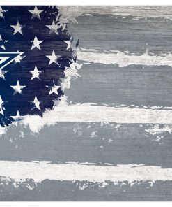 Dallas Cowboys Team Flag Wooden Sign