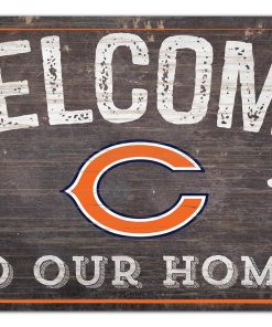 Chicago Bears Welcome Distressed Wooden Sign