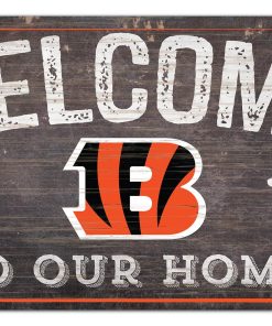 Cincinnati Bengals Welcome Distressed Wooden Sign