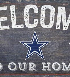 Dallas Cowboys Welcome Distressed Wooden Sign