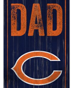 Chicago Bears World's Greatest Dad Wooden Sign
