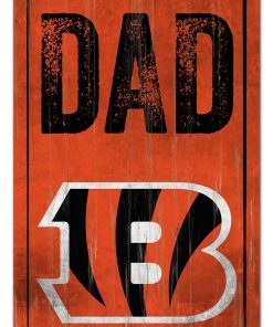 Cincinnati Bengals World's Greatest Dad Wooden Sign
