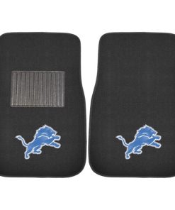 Detroit Lions 2 Piece Embroidered Car Mat