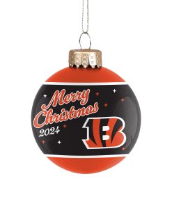 Cincinnati Bengals 2024 Glass Ball Ornament