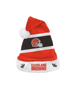Cleveland Browns Embroidered Colorblock Santa Hat