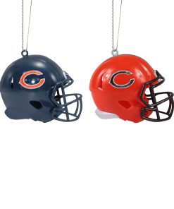Chicago Bears 2 Pack Plastic Helmet Ornament