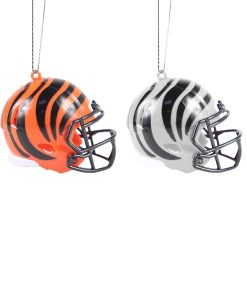 Cincinnati Bengals 2 Pack Plastic Helmet Ornament