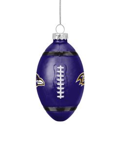 Baltimore Ravens Blown Glass Team Ball Ornament